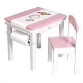 Guidecraft Pink Art Table and Chair Set