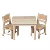 Guidecraft Natural Doll Table and Chair Set