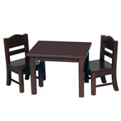 Guidecraft Espresso Doll Table and Chair Set
