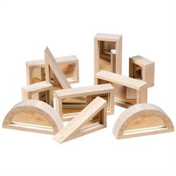 Hardwood Mirror Blocks Set - 10 Pcs