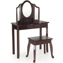 Guidecraft Classic Espresso Vanity and Stool