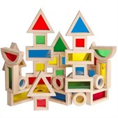 Guidecraft 40-Piece Jr. Rainbow Blocks 
