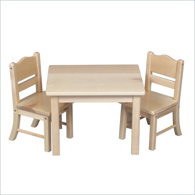 Guidecraft Natural Doll Table and Chair Set