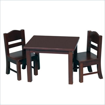 Guidecraft Espresso Doll Table and Chair Set