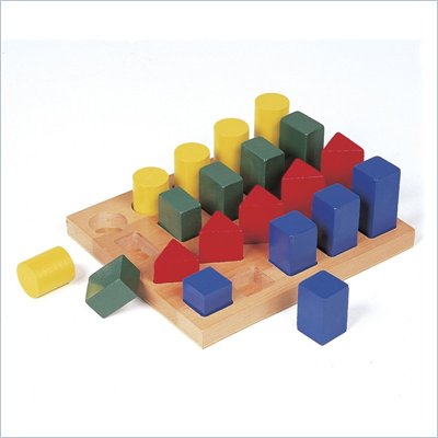 Guidecraft Hardwood Colored Geo Forms