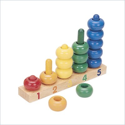 Guidecraft Hardwood 1-2-3-4-5 Ring Counter