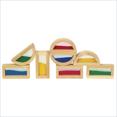 Guidecraft Hardwood Rainbow Blocks - Sand