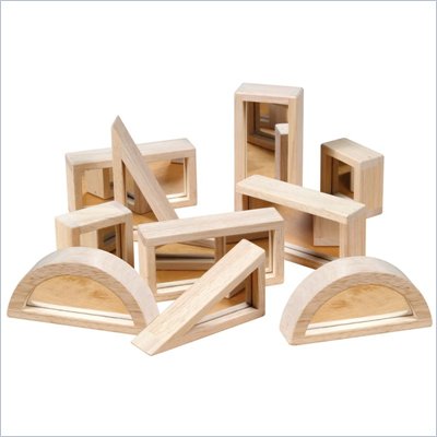 Guidecraft Hardwood Mirror Blocks Set - 10 Pieces