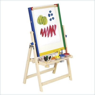Guidecraft Harwood 4-In-1 Flipping Easels Floor Easel