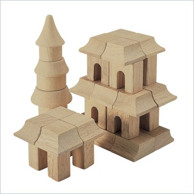 Guidecraft Hardwood Table Top Oriental Block Set