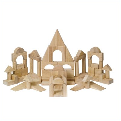 Guidecraft Hardwood Block Set, 76 Pieces
