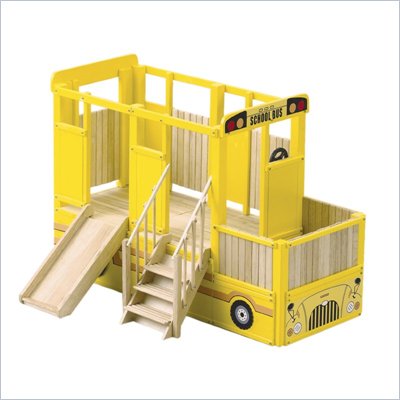 Guidecraft Hardwood Vehicle Loft System School Bus