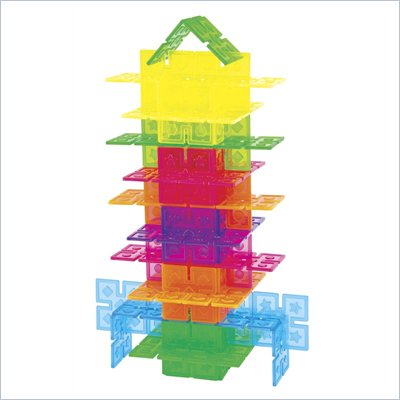 Guidecraft Translucent Plastic Panels Interlox - 96 Pieces