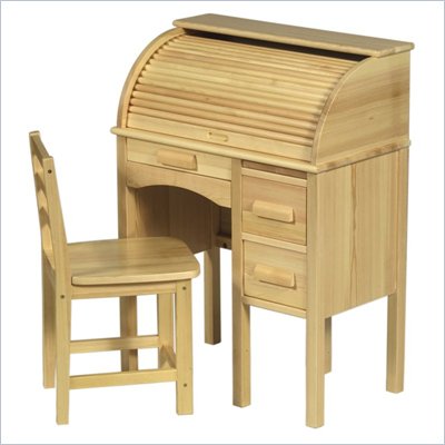 Guidecraft Jr Roll-Top Desk in Natural Wood Color