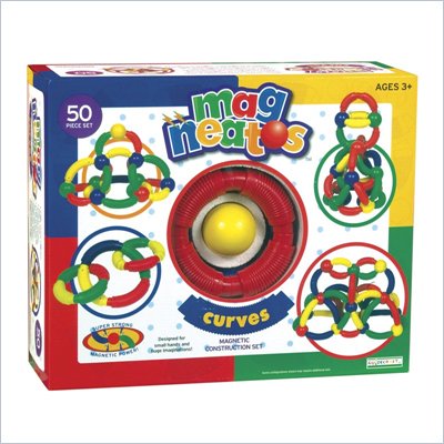 Guidecraft Magneatos Jumbo Curves - 50 Pieces