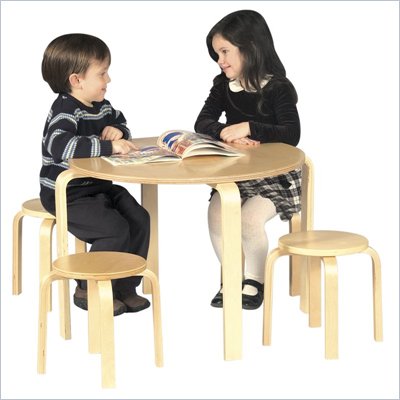 Guidecraft Nordic Wooden Natural Table and Chairs