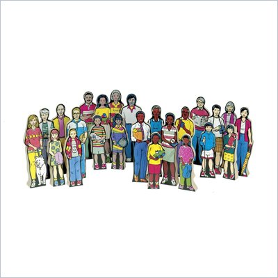 Guidecraft Wooden Multi-Cultural Family Kit (Set of 24)