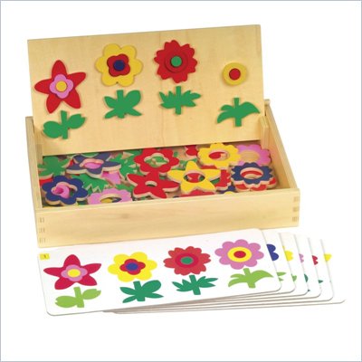 Guidecraft Wooden Flower Match Garden Patch