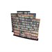 Prepac Quad Width CD DVD Media Storage Wall Unit in Oak and Black Finish