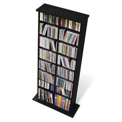 Prepac Double CD DVD Media Storage Rack in Black