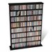 Prepac Double Width CD DVD Wall Media Storage Rack in Black