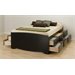 Prepac Black Sonoma Tall Double / Full Platform Storage Bed with 12 Drawers