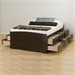 Prepac Manhattan Tall Double Platform Storage Bed in Espresso