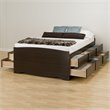 ADD TO YOUR SET: Prepac Manhattan Tall Queen Platform Storage Bed in Espresso