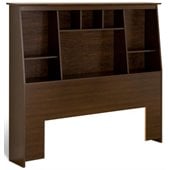 Prepac Slant-Back Tall Queen/Full Bookcase Headboard in Espresso