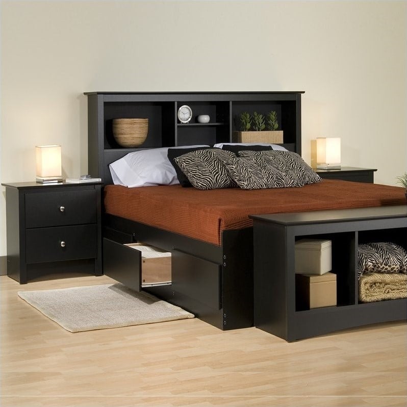 Sonoma Black King Platform Storage Bed 4 Piece Bedroom Set ...