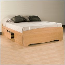 Prepac Sonoma Maple Double Platform Storage Bed
