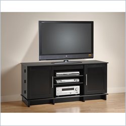 Prepac Lorenzo Black 60 Audio Video TV Stand
