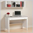 ADD TO YOUR SET: Prepac Contemporary Wood Desk with Hutch in White