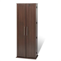 Prepac Large Shaker Style Deluxe Media Cabinet in Espresso