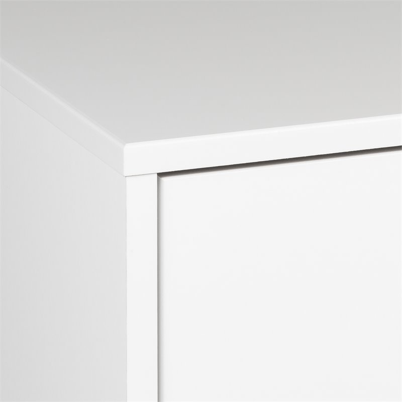 Prepac Milo 4 Drawer Floating Wooden Dresser in White