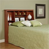 Prepac Slant-Back Tall Full / Queen Bookcase Headboard in Cherry