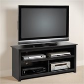 Prepac Vasari Flat Panel Plasma / LCD Console in Black Finish