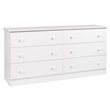 ADD TO YOUR SET: Prepac White Six Drawer Double Dresser in White