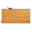 ADD TO YOUR SET: Prepac Six Drawer Double Dresser in Oak Finish