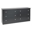 ADD TO YOUR SET: Prepac Six Drawer Double Dresser in Black