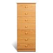 ADD TO YOUR SET: Prepac 7 Drawer Lingerie Chest in Oak Finish