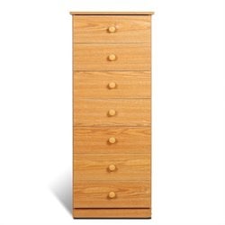 Prepac 7 Drawer Lingerie Chest in Oak Finish