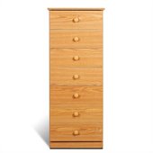 Prepac 7 Drawer Lingerie Chest in Oak Finish