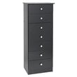 ADD TO YOUR SET: Prepac 7 Drawer Lingerie Chest in Black Finish