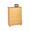 ADD TO YOUR SET: Prepac Sonoma 5 Drawer Chest in Maple Finish