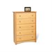 Prepac Sonoma 5 Drawer Chest in Maple Finish