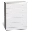 ADD TO YOUR SET: Prepac 5 Drawer Chest in White Finish