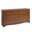 ADD TO YOUR SET: Prepac Monterey Cherry 6 Drawer Double Dresser