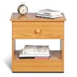 ADD TO YOUR SET: Prepac One Drawer Night Stand in Oak Finish