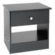 ADD TO YOUR SET: Prepac Black Sonoma One Drawer Black Night Stand